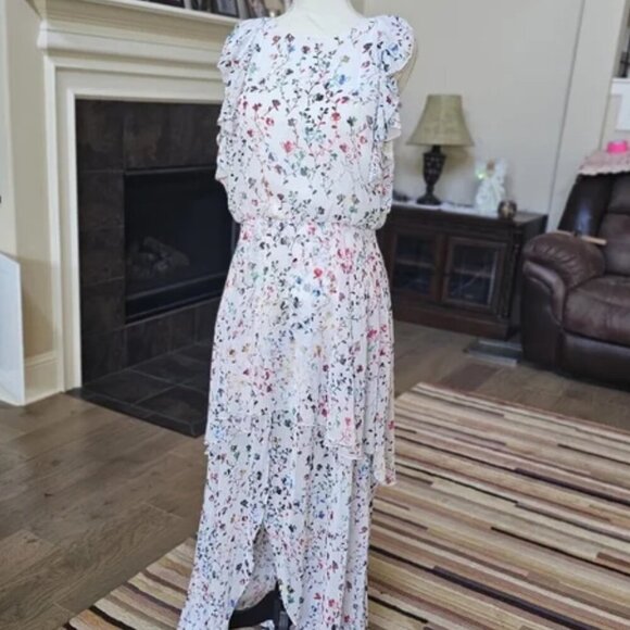 Monique Lhuillier floral romantic fairy  dress gown 10 - Picture 6 of 14